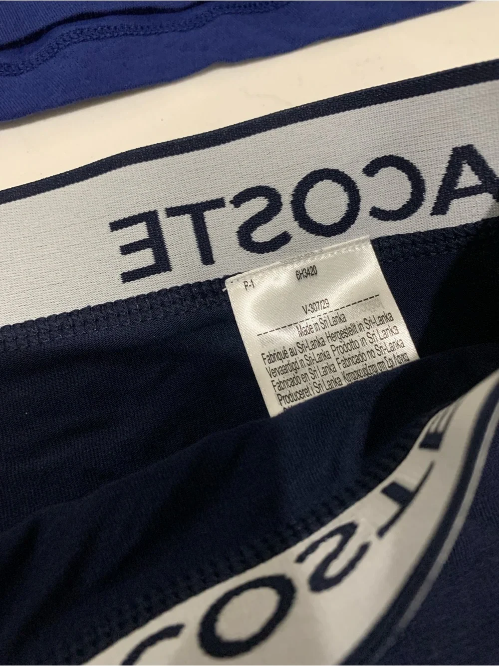 Lacoste Men’s Boxer Cotton Brief 3-lot  — Red, Navy, Dark Blue Size XXL